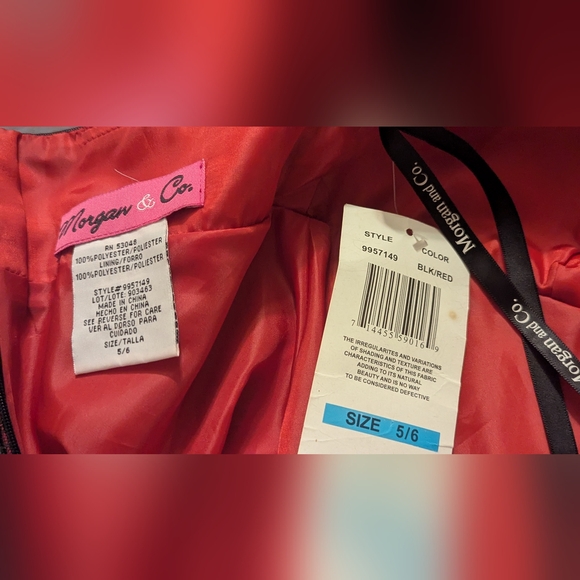 Morgan & Co Junior Red Party Dress - Picture 3 of 5